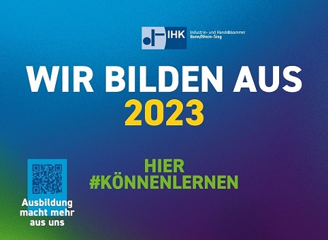 Aufkleber IHK Wir bilden aus 2023